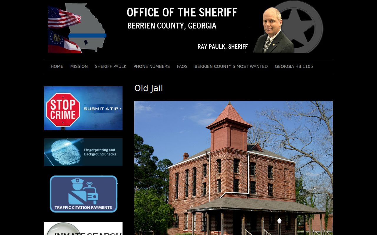 Historic jail context for Berrien County arrest records