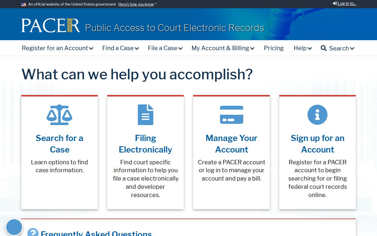 PACER search for federal criminal court cases affecting Berrien County