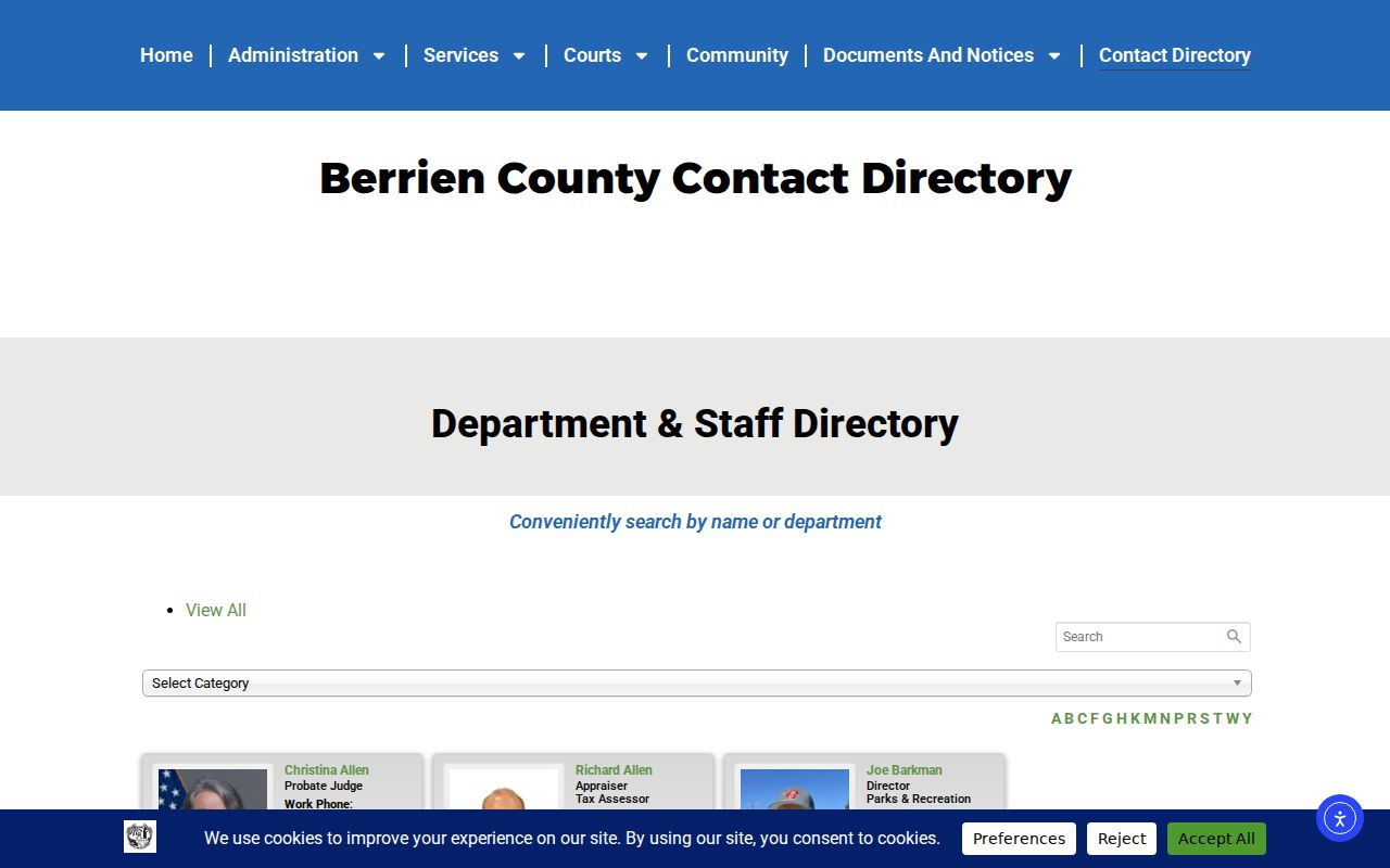 Nashville criminal records county contact directory